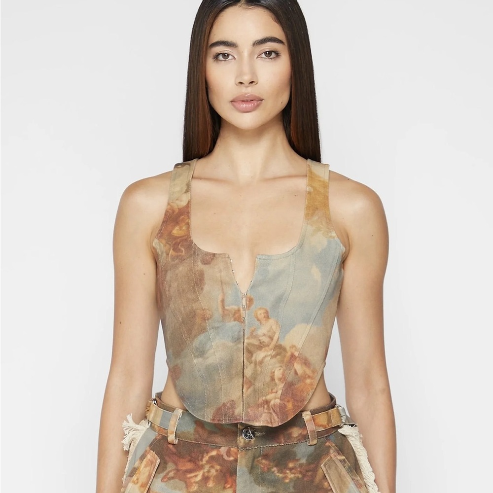Multi Art Corset Top